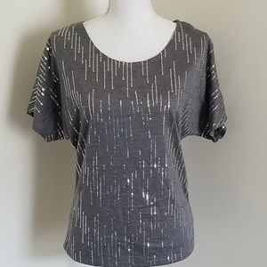 BNWT R. MARKS New York Silver Raindrop Top